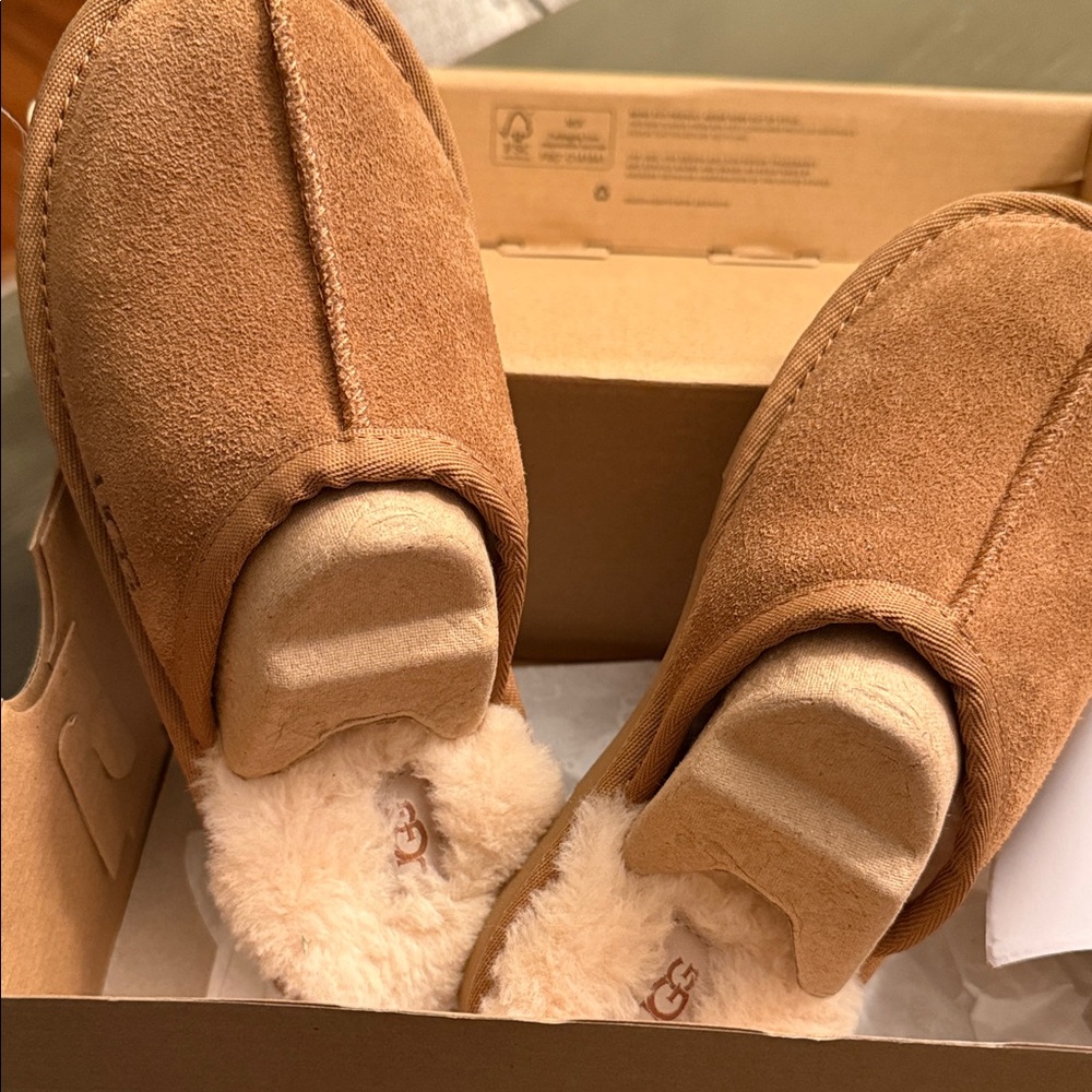 UGG Tan Kids Slippers